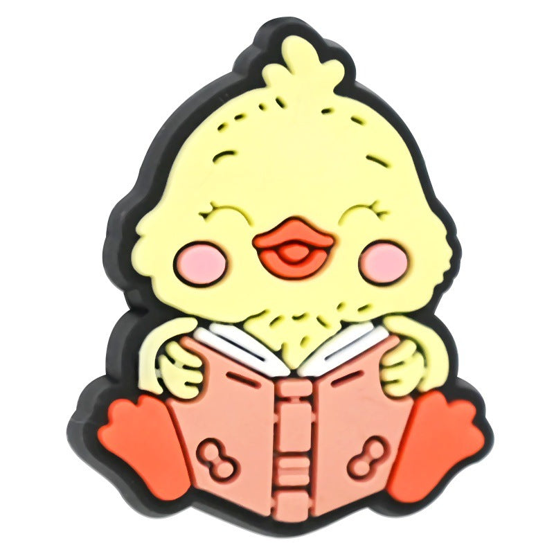 Wholesale  Random 100pcs/pack Cartoon Thick Patch Perforated DIY Ballpoint Pen Beads